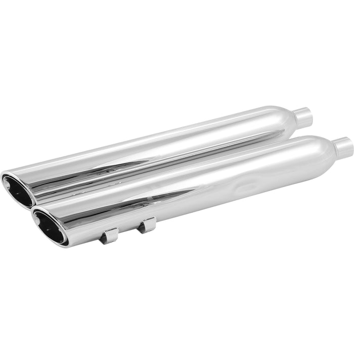 COBRA 1801-1214 6268 909 Uppercut Slip-On Mufflers - 909 Uppercut Mufflers for '95-'16 FL - Chrome