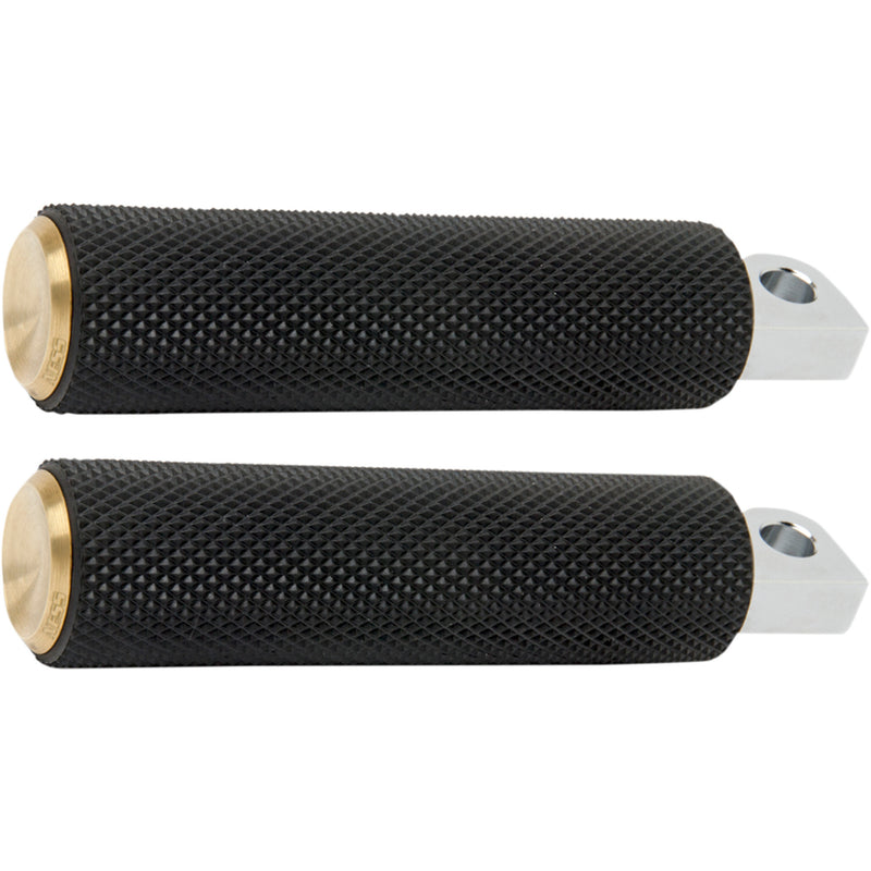 ARLEN NESS 1620-1307 07-932 Fusion Male-Mount Footpegs - Knurled - Brass