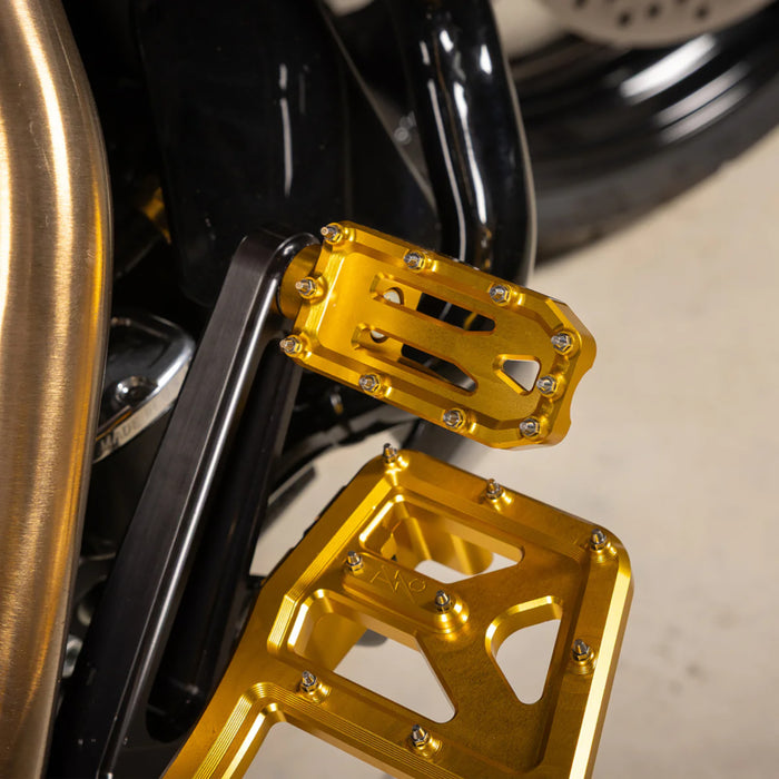 THRASHIN SUPPLY CO. 1610-0764 TSC-2221-5 Aggressor Brake Pedal gold - touring