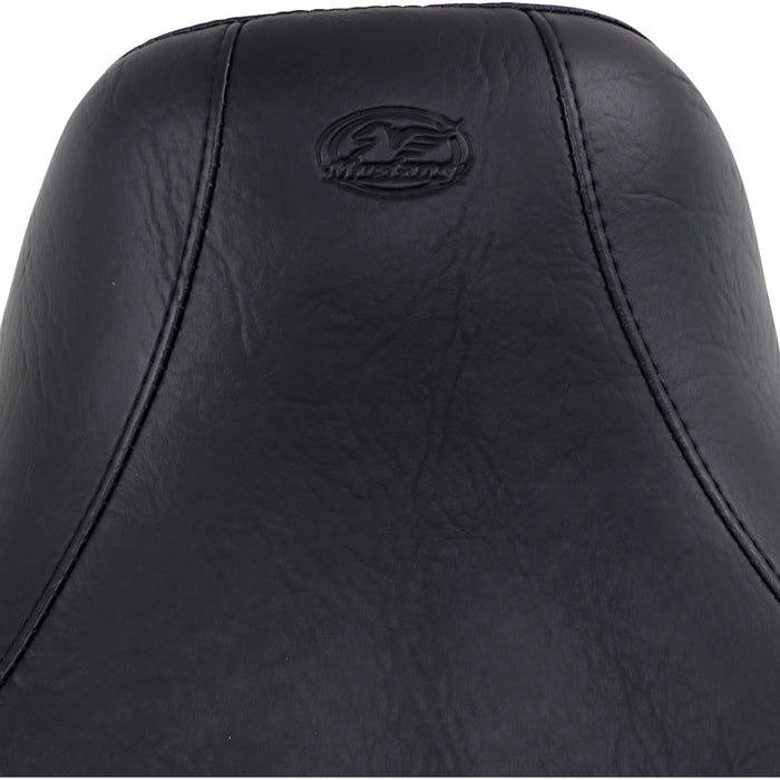 MUSTANG 0803-0310 79346 Wide Solo Seat with Removable Backrest - Black - Studded W/Concho - FXD '06-'17