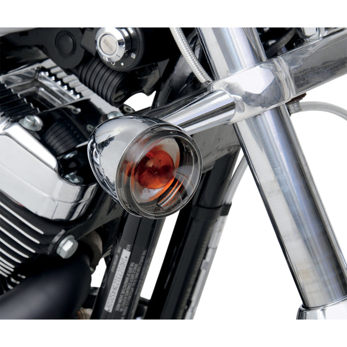 DRAG SPECIALTIES 0906-6316 Smoked Turn Signal Lens Kits Smoked Bullet Lens Kit - '00-'23