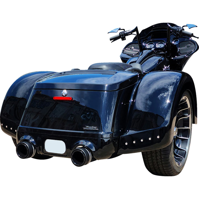 PAUL YAFFE BAGGER NATION 1401-1042 FPSFK-N-NO-5TB-B Pro Street Trike Rear Fender Kits - Black Plate Frame - No Outlet