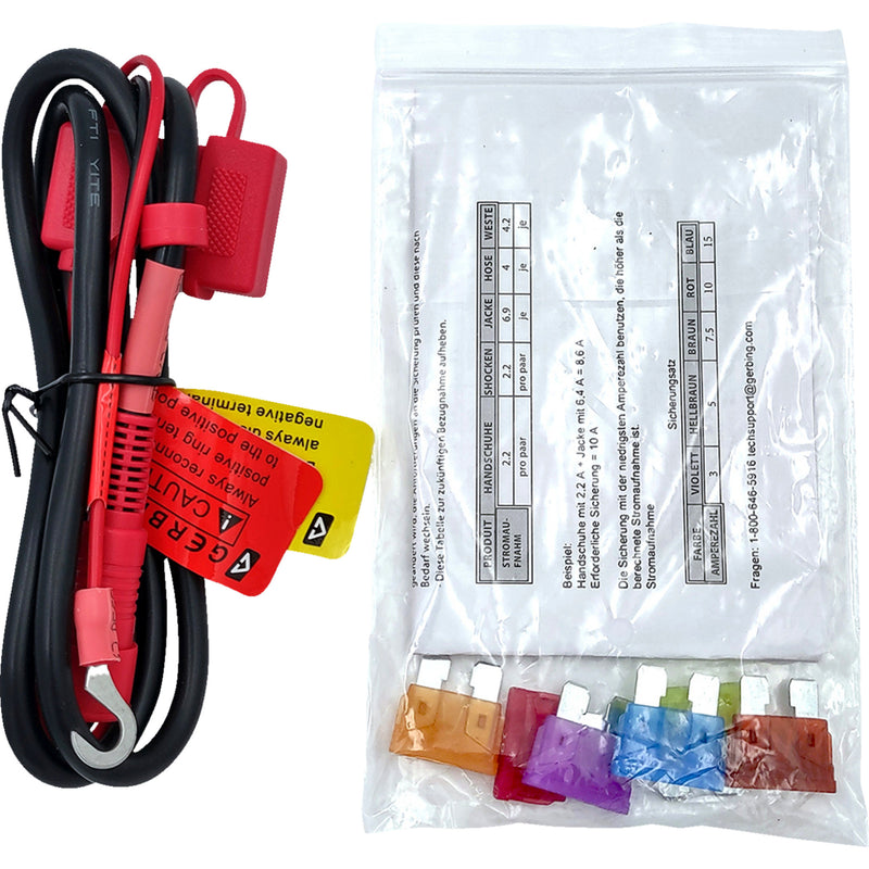 GERBING HEATED CLOTHING 2120-1392 G1215U-ACC-903-001-1 Battery Harness Harness - 12 V - Battery