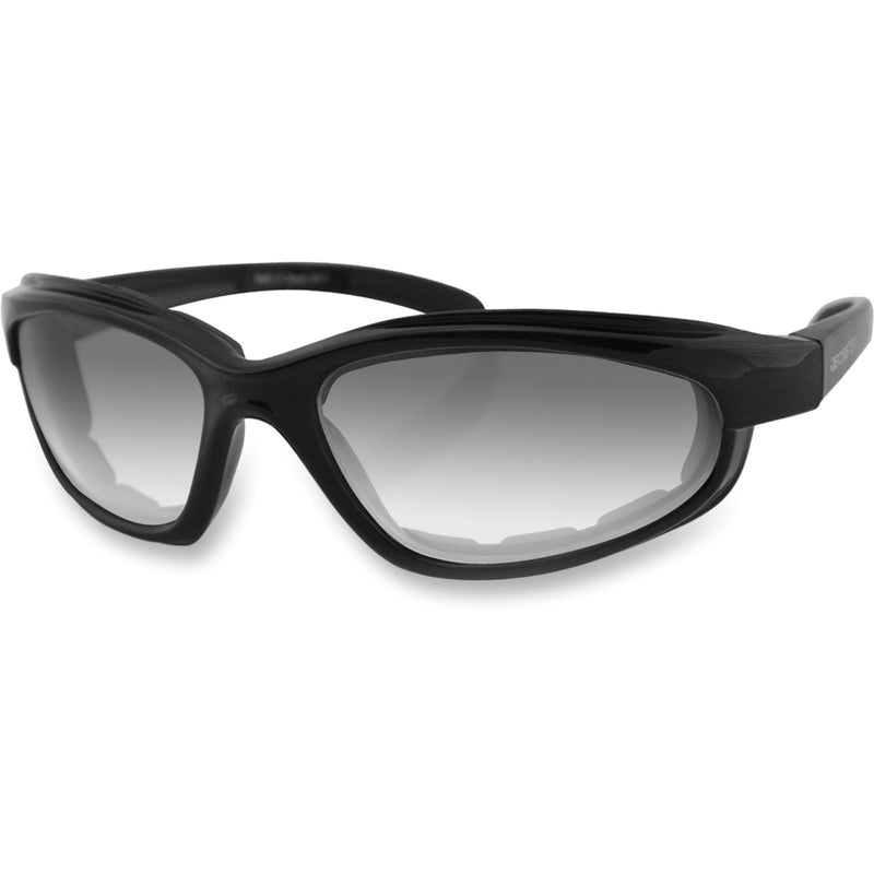 BOBSTER 2610-0192 EFB001 Fat Boy Gloss Black Sunglasses Fat Boy Sunglasses - Gloss Black - Clear Photochromic