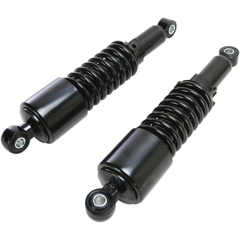 EMGO 1310-1212 17-05693B Custom Shorty Shocks with shroud - black body/black spring finish - eye lowering