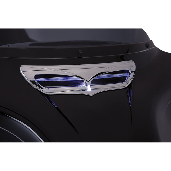 CIRO 2350-0342 40010 LED Lighted Fairing Vent Trim - Chrome