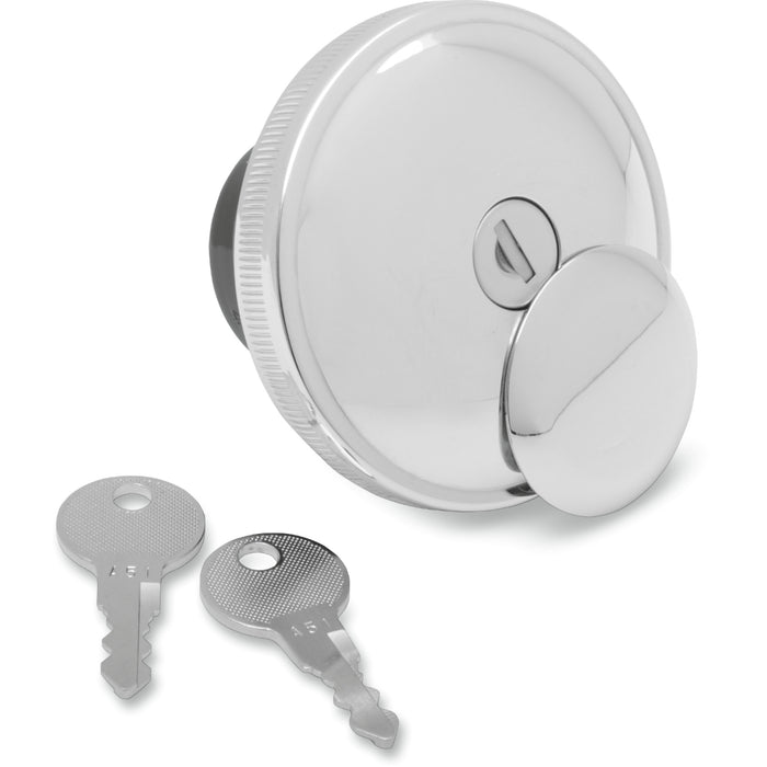 DRAG SPECIALTIES Screw-In Locking Gas Cap — - Chrome