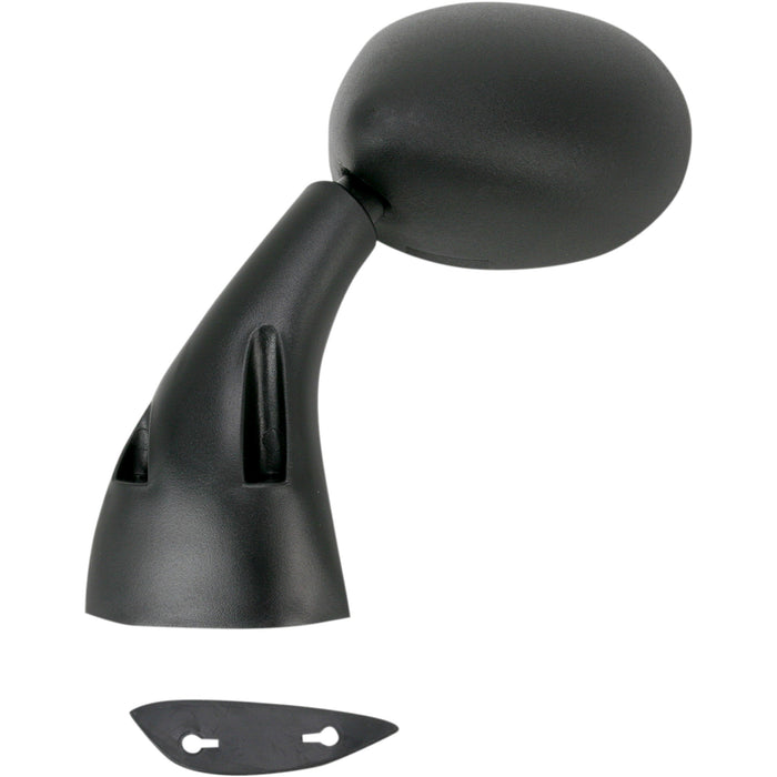 EMGO 2078272 20-78272 OEM-Style Replacement Mirror Mirror - Side View - Round - Black - Left