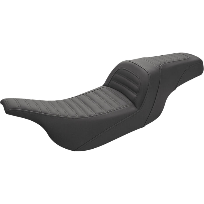 SADDLEMEN 0801-1386 897-07-161 Slim Roll & Pleat Seat - Black