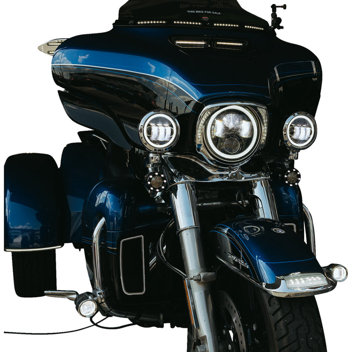 CUSTOM DYNAMICS 2001-2204 PB-FOG-TKE-C ProBEAM® LED Halo Fog Lamps - LED Fog Light - Trike - Chrome