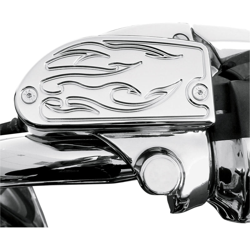 BARON 0610-0304 BA-7629-03 Master Cylinder Covers Master Cylinder Cover - Flame - Yamaha - Chrome