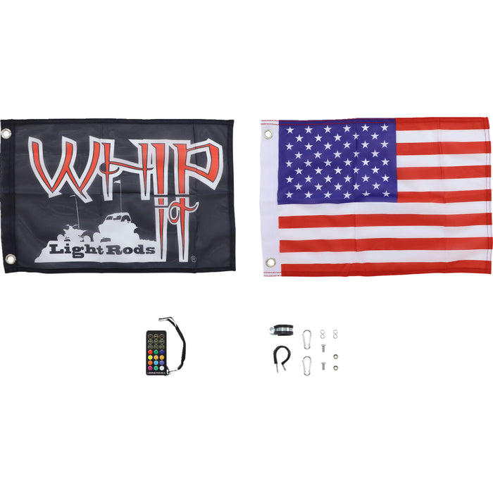 WHIPITLIGHTRODS 2040-2946 QD-CHSBTR-161 Bluetooth RGB Light Rod with Quick Disconnect 6' Light Rod Whip - Chase - Quick Disconnect
