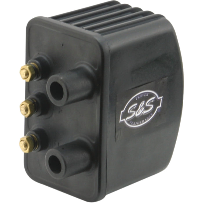 S&S CYCLE 2102-0021 55-1571 3 Ohm High-Output Single-Fire Ignition Coil - Harley Davidson - Black
