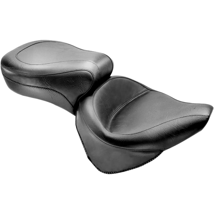 MUSTANG 0802-0319 75735 Vintage Style Seat - Wide - Smooth - Black - Softail