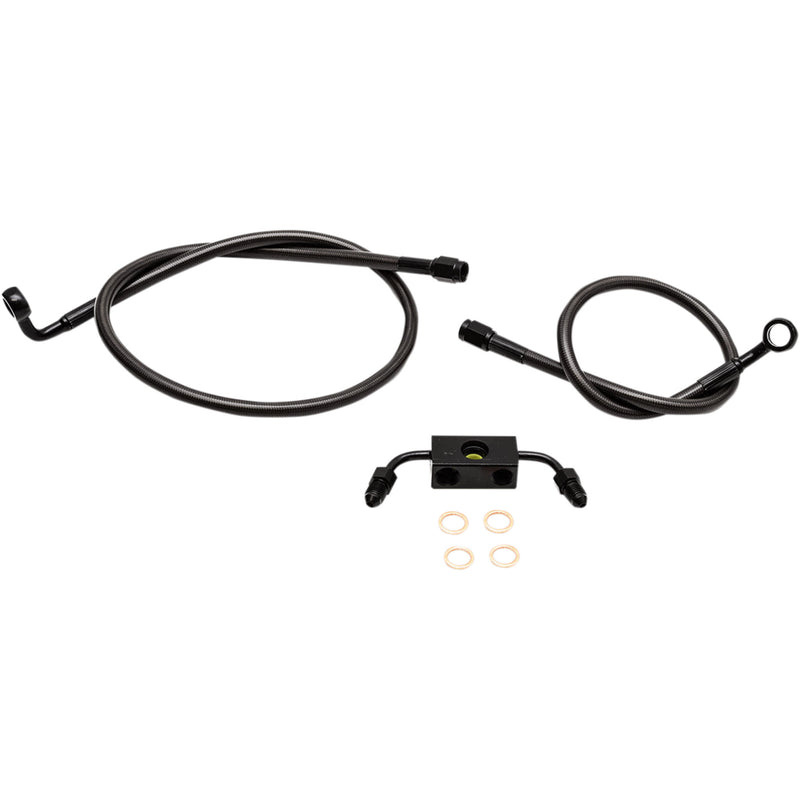 La Choppers Midnight Series Brake Line - LA-8321B08M For Harley Sportster 2014-2022
