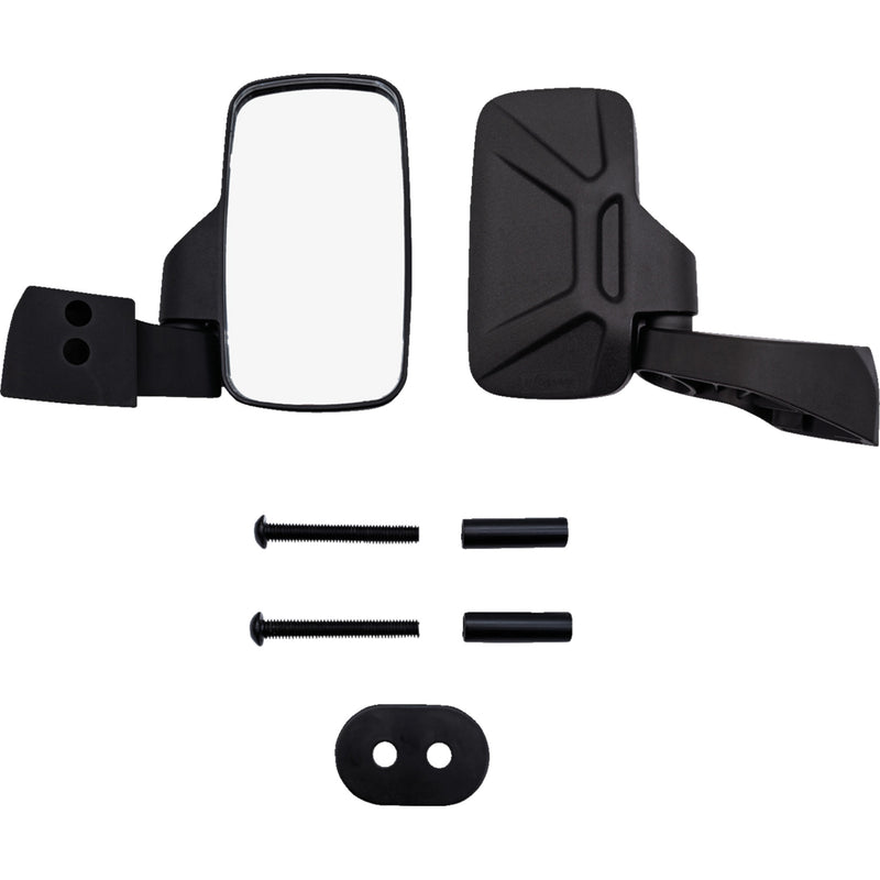 BRITE-LITES 0640-1876 BL-MIR2 Universal Utility Wide View Mirror Mirrors - Side View - Black - Universal - Pair