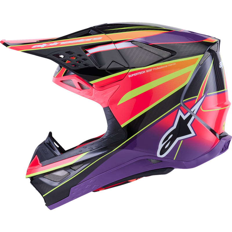 ALPINESTARS Supertech M10 Era MIPS® Helmet - Gloss Pink/Violet/Yellow Fluo
