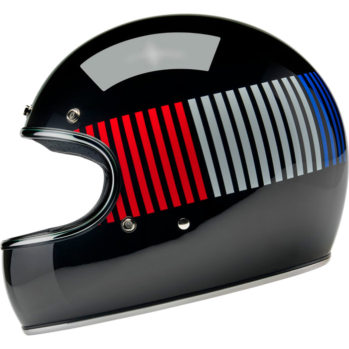 BILTWELL Gringo Raceflow Helmet - Black/Red/White/Blue