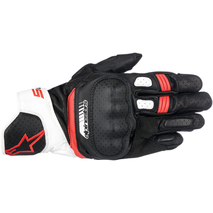 ALPINESTARS SP-5 Leather Gloves Black/White/Red