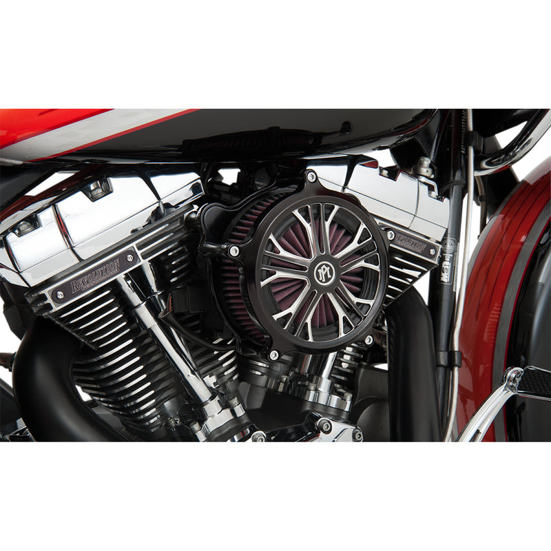 Performance Machine (pm) Super Gas Versatile Air Cleaner - 0206-2165-B For Harley Touring 2023-2026