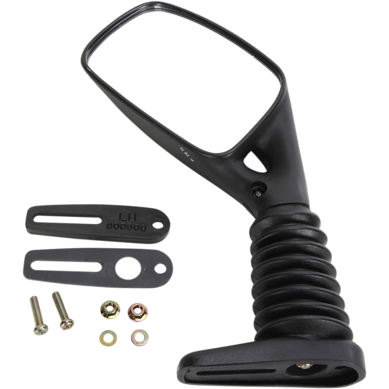 Parts Unlimited ZX Fairing Mount Mirror ZX Side View Rectangle Black Left Each