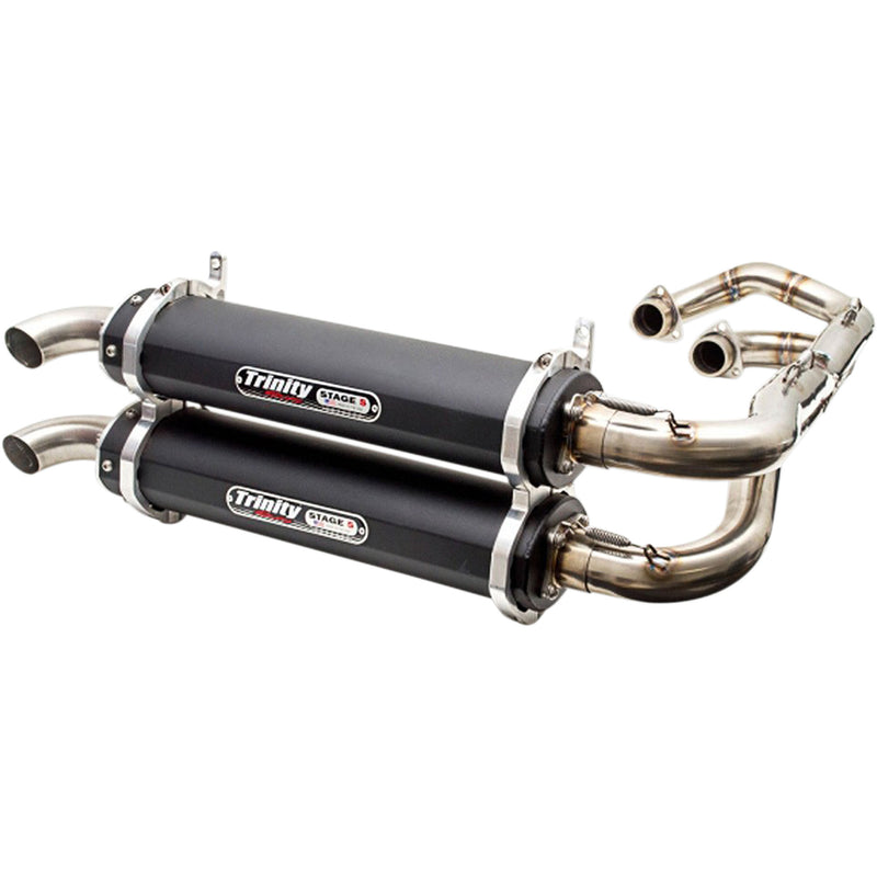 Trinity Racing Stage 5 2-Into-2 Exhaust System - TR-4162D-BK Polaris UTVs 2016-2023