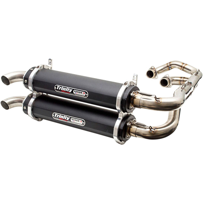 TRINITY RACING 1830-0442 TR-4162D-BK Stage 5 Exhaust System Dual Exhaust - Black