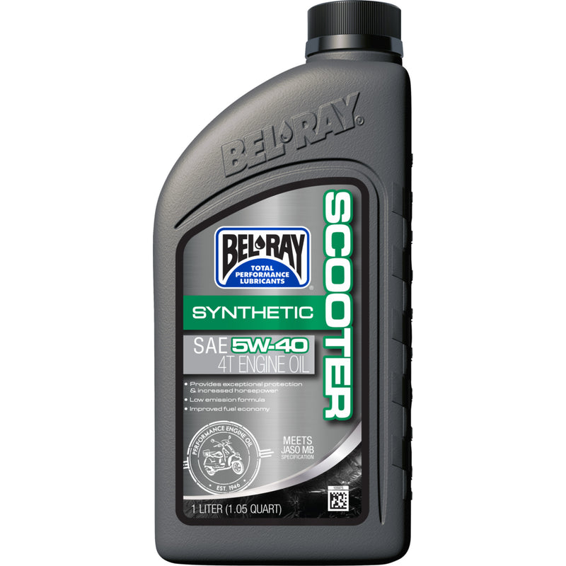 BEL-RAY 3601-0914 303063150160 Scooter Synthetic Oil Full Synthetic Scooter Oil - 5W40 - 1 L