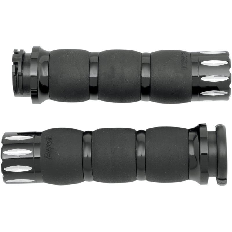 Avon Velvet Air Grips - AIR-96-ANO-RIV For Harley Motorcycles 1980-2022