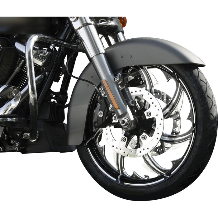 COASTAL MOTO 0201-2409 FRY-213-BC-ABST Fury Moto Forged Aluminum Wheel - Front - Dual Disc/with ABS - Black Cut - 21x3.25 - FL