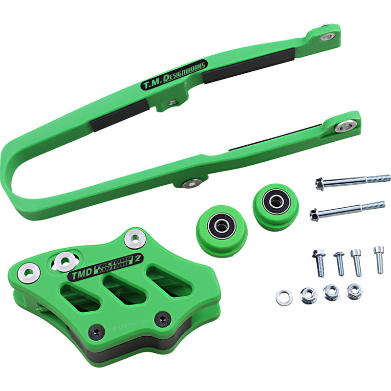 T.m. Designworks Chain Guide And Slider Kit - KCP-K09-GR Kawasaki KX 250 / KX 450 / 450 2009-2017