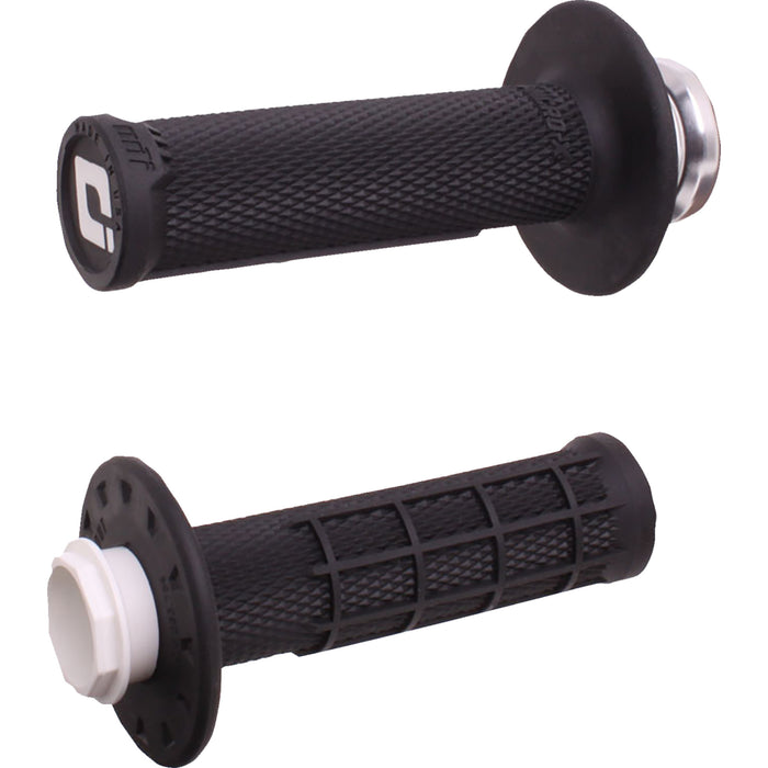 ODI 0630-3291 H36MXB Micro-X Half-Waffle v2 Lock-On Grips black/silver