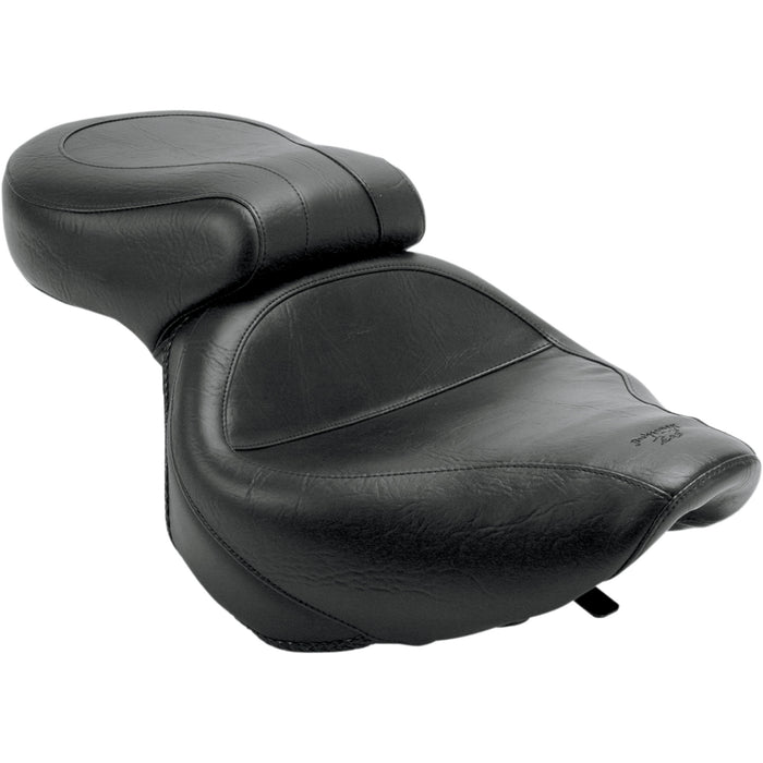 MUSTANG 0810-0294 75105 Vintage Wide Touring Seat Seat - Vintage - Wide - Touring - Without Driver Backrest - One-Piece - Smooth - Black VT750