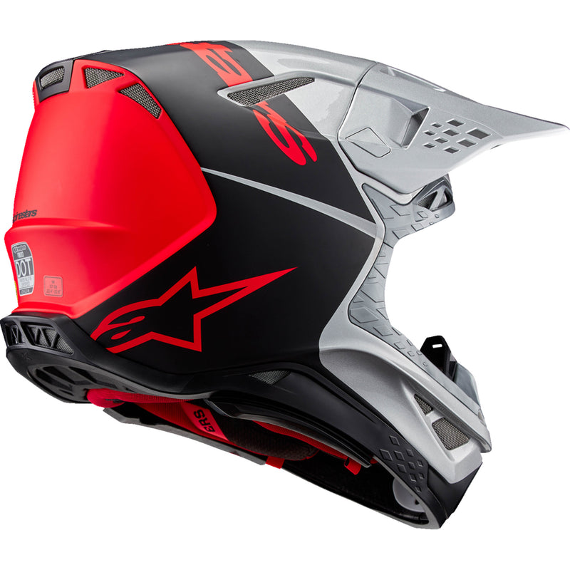 ALPINESTARS Supertech M10 Flood MIPS® Helmet - Gloss Silver/Black/Orange Fluo