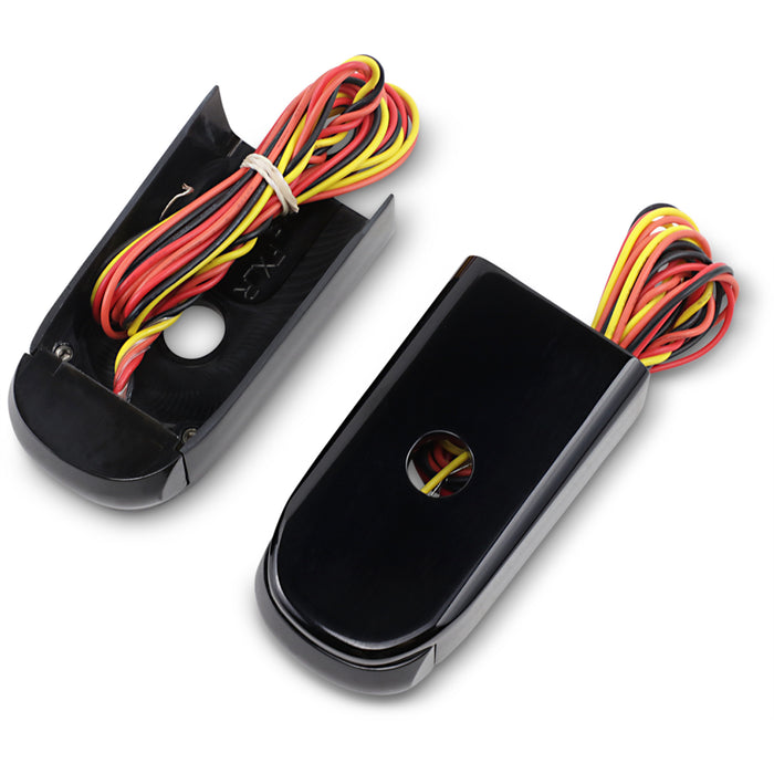 ALLOY ART 2020-1788 SSL-LG-2B Fender Strut LED Marker Lights - Smoke/Red Black FXLR