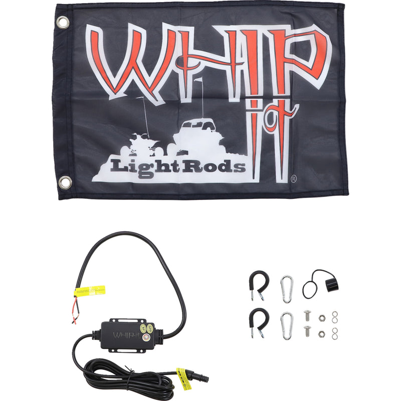 WHIPITLIGHTRODS 2040-2939 SB-CHSBTR-151 Bluetooth Light Rod Chasing 5' Light Rod Whip - Chase - Black
