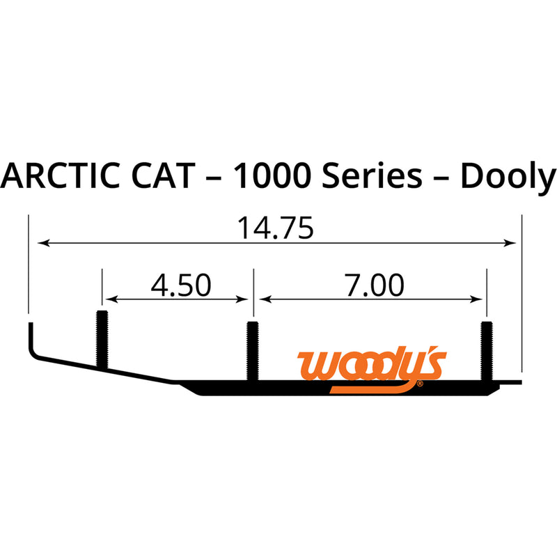 Woody's Dooly Wear Bar - DA6-1000 Arctic Cat Snowmobiles 2016-2021