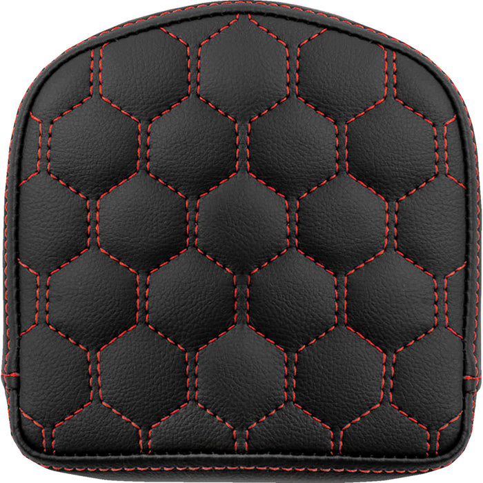 SADDLEMEN 0822-0583 040849RED RoadSofa™ Sissy Bar Pad - Honeycomb - Red Stitching