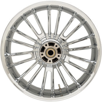 COASTAL MOTO 0202-2111 3D-ATL185CH Atlantic Precision Cast 3D Rear Wheel - Atlantic 3D - Single Disc/No ABS - Chrome - 18"x5.50" - '09+ FL