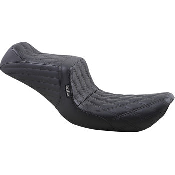 LE PERA 0803-0687 LN-581DD Tailwhip Seat - Double Diamond - Black - FXD '96-'03