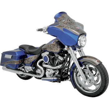 KLOCK WERKS 2310-0213 KW05-01-0200 Flare™ Bagger Windshield - Black - FLHT '96-'13