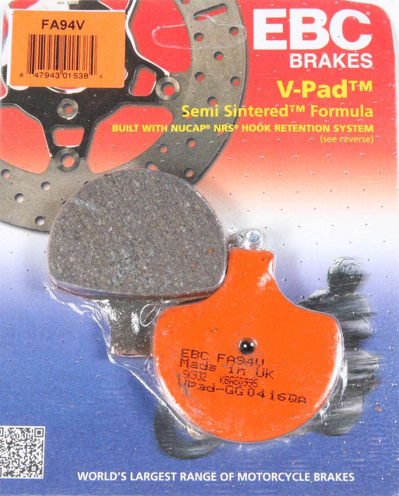 EBC Brake Pads Semi-Sintered V Series - FA94V For Harley Motorcycles 1984-2010