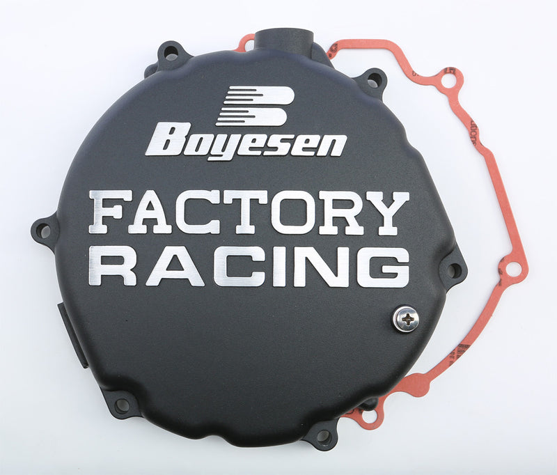 Boyesen Factory Racing Clutch Cover Black - CC-12CB Kawasaki KX 250 2005-2007