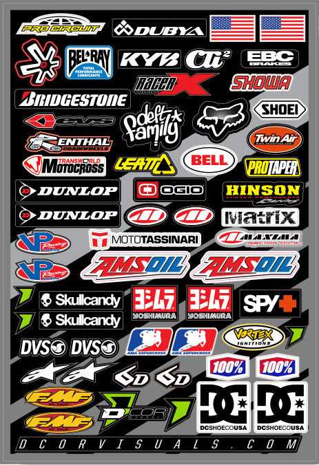 D'cor Visuals D-Cor Misc Logos Decal Sheet 12"X18" - 40-90-105