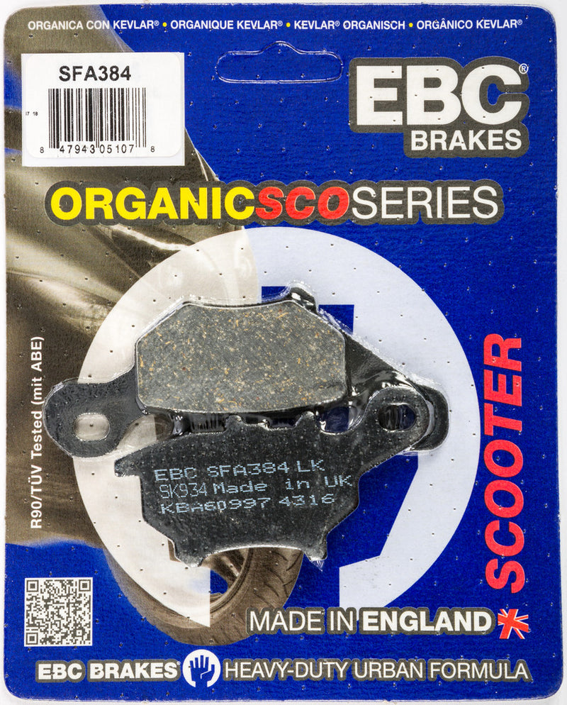 Ebc Brake Pads Organic - SFA384 Yamaha Zuma 50 / 50 Zuma 2012-2016