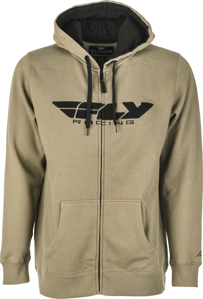 Fly Racing 354-0194M 354-0194M FLY CORPORATE ZIP UP HOODIE TAN/BLACK MD