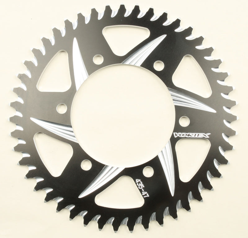 Vortex Rear CAT5 Sprocket Aluminum 47T-520 Black - 435ZK-47 Kawasaki Ninja / EX500A 1988-2013