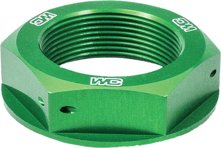 Works Steering Stem NUT (green) - 24-338 Kawasaki Dirt Bikes 1993-2018