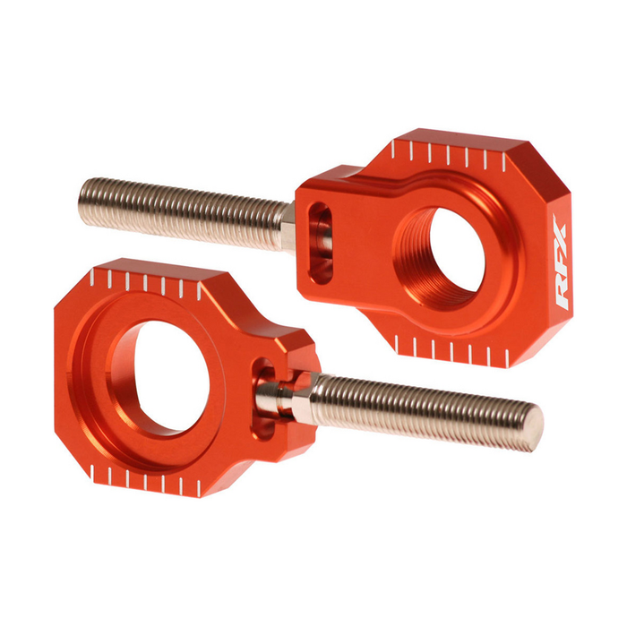 Rfx 739-0022 FXAB 50600 99OR REAR AXLE BLOCKS ORANGE KTM/HUSQ/GAS