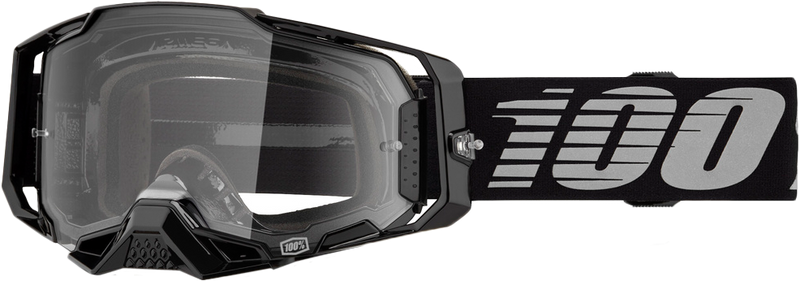 100% 610-5320 50004-00030 ARMEGA GOGGLE BLACK CLEAR LENS